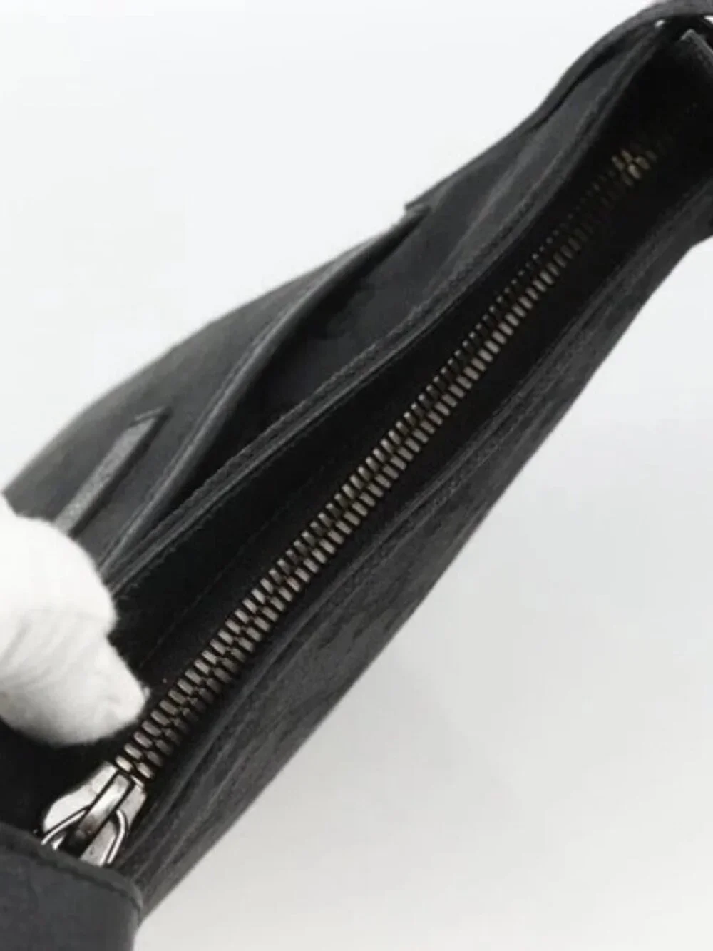 GUCCI GG Canvas Shoulder Bag Black Silver 122793 Auth BAZ206A